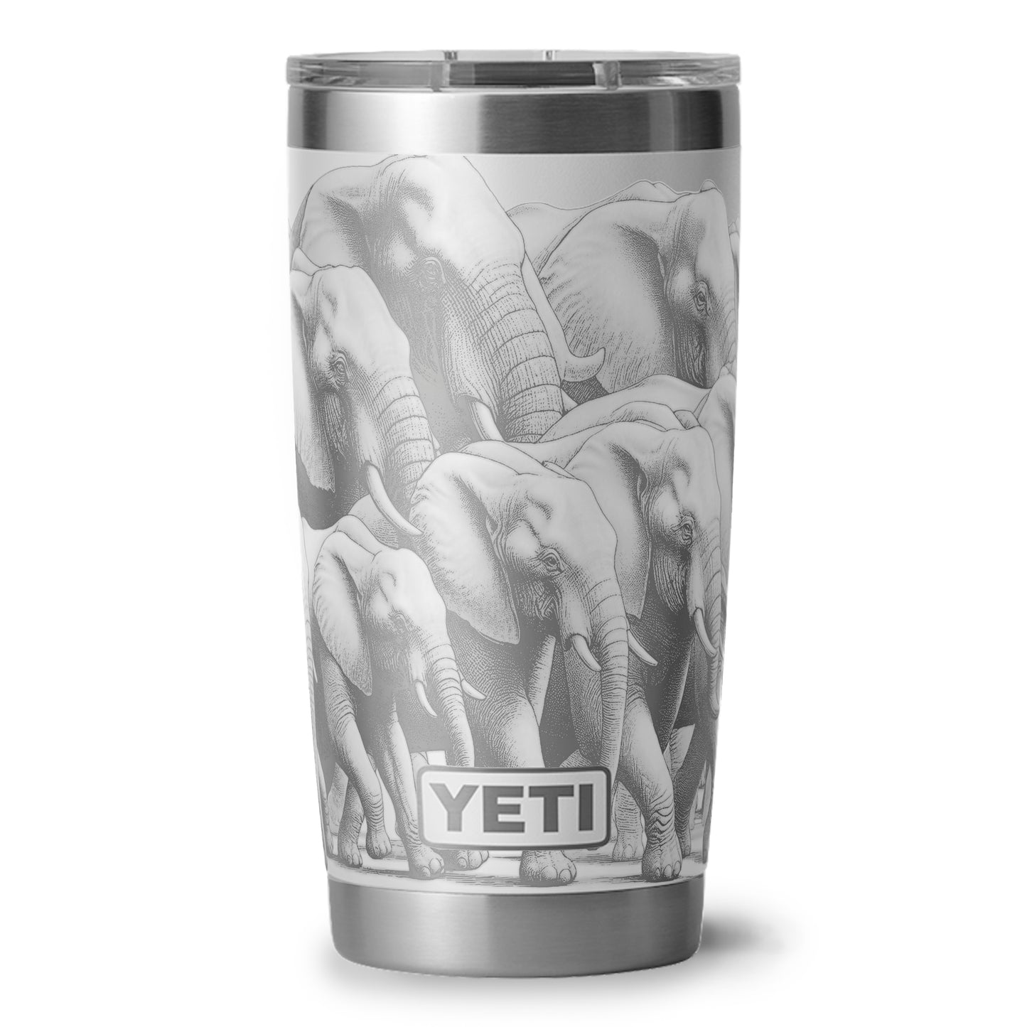 "Hey look, Elephants!" - 20oz YETI Engraving