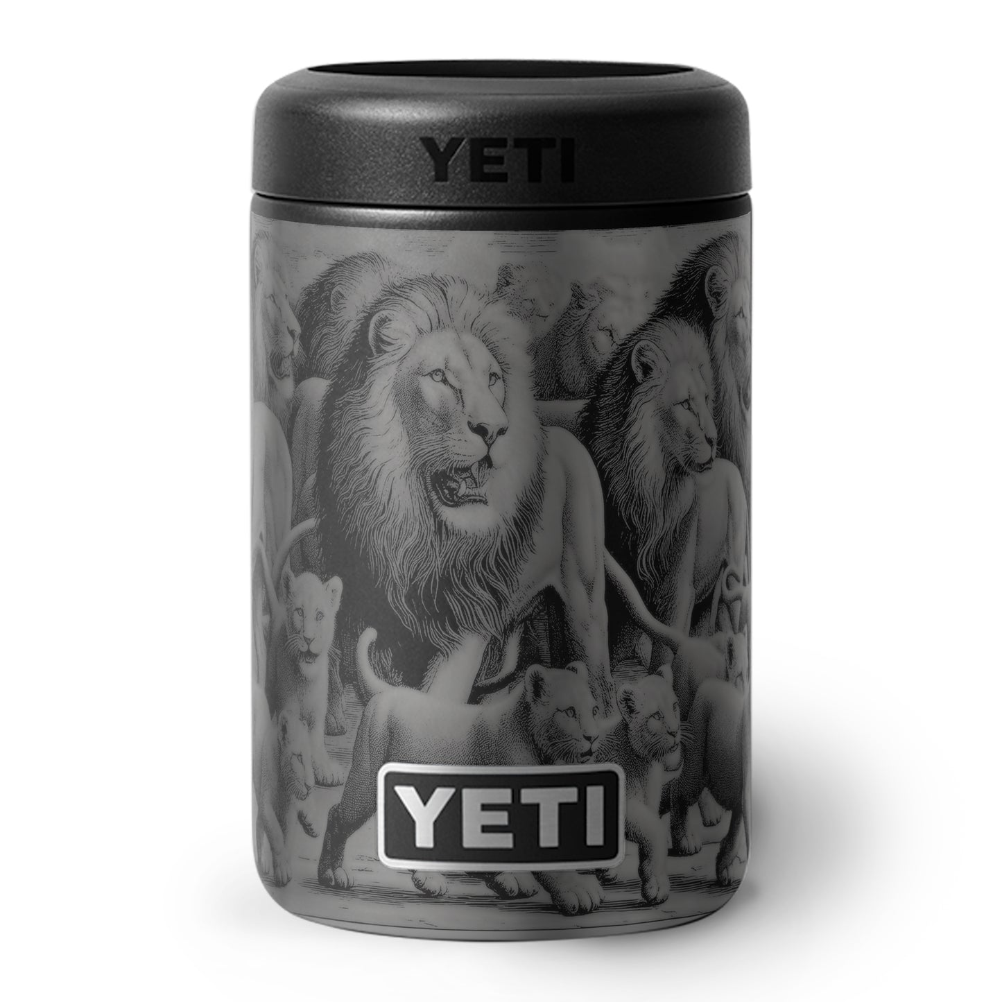 "Oooh! Lions" - YETI Colster Engraving