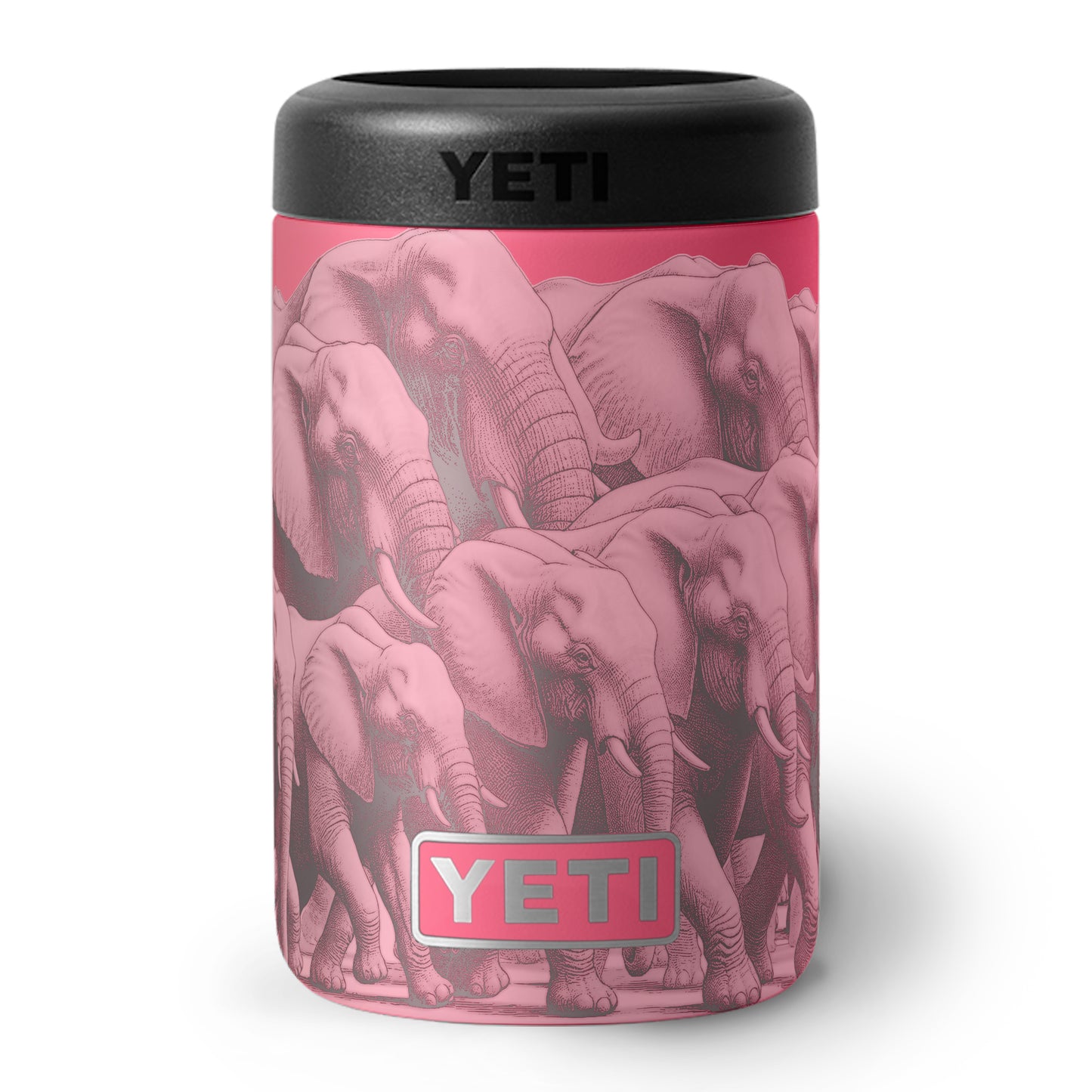 "Hey look, Elephants!" - YETI Colster Engraving