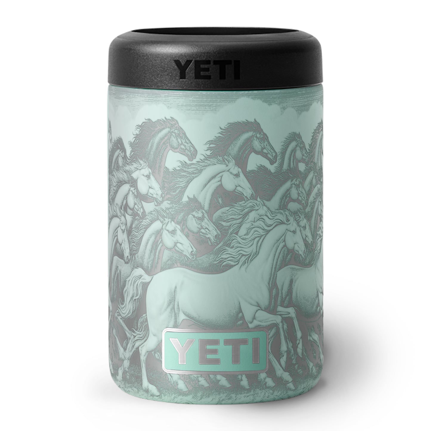 "Yaay! Horseys" - YETI Colster Engraving