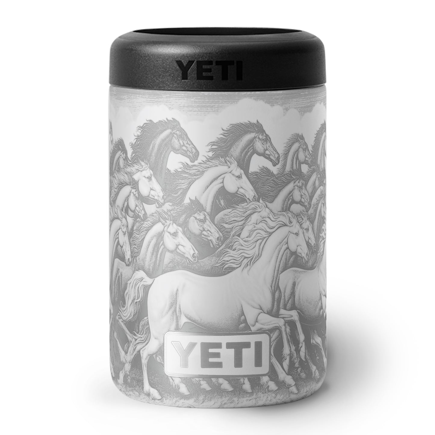 "Yaay! Horseys" - YETI Colster Engraving